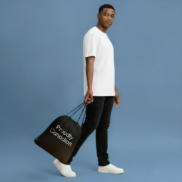 Proudly Canadian Drawstring bag